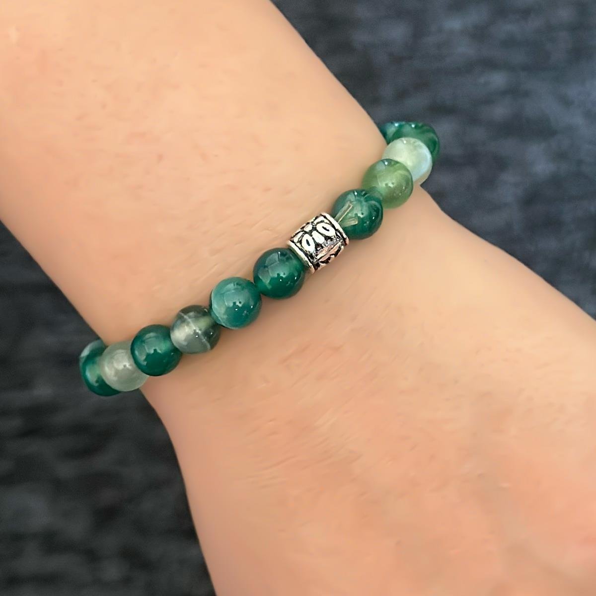 Yeşil Akik Taşı Bileklik
