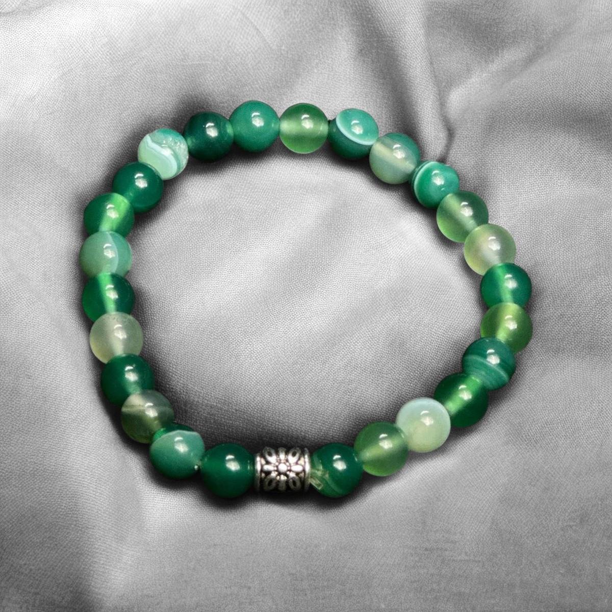 Yeşil Akik Taşı Bileklik