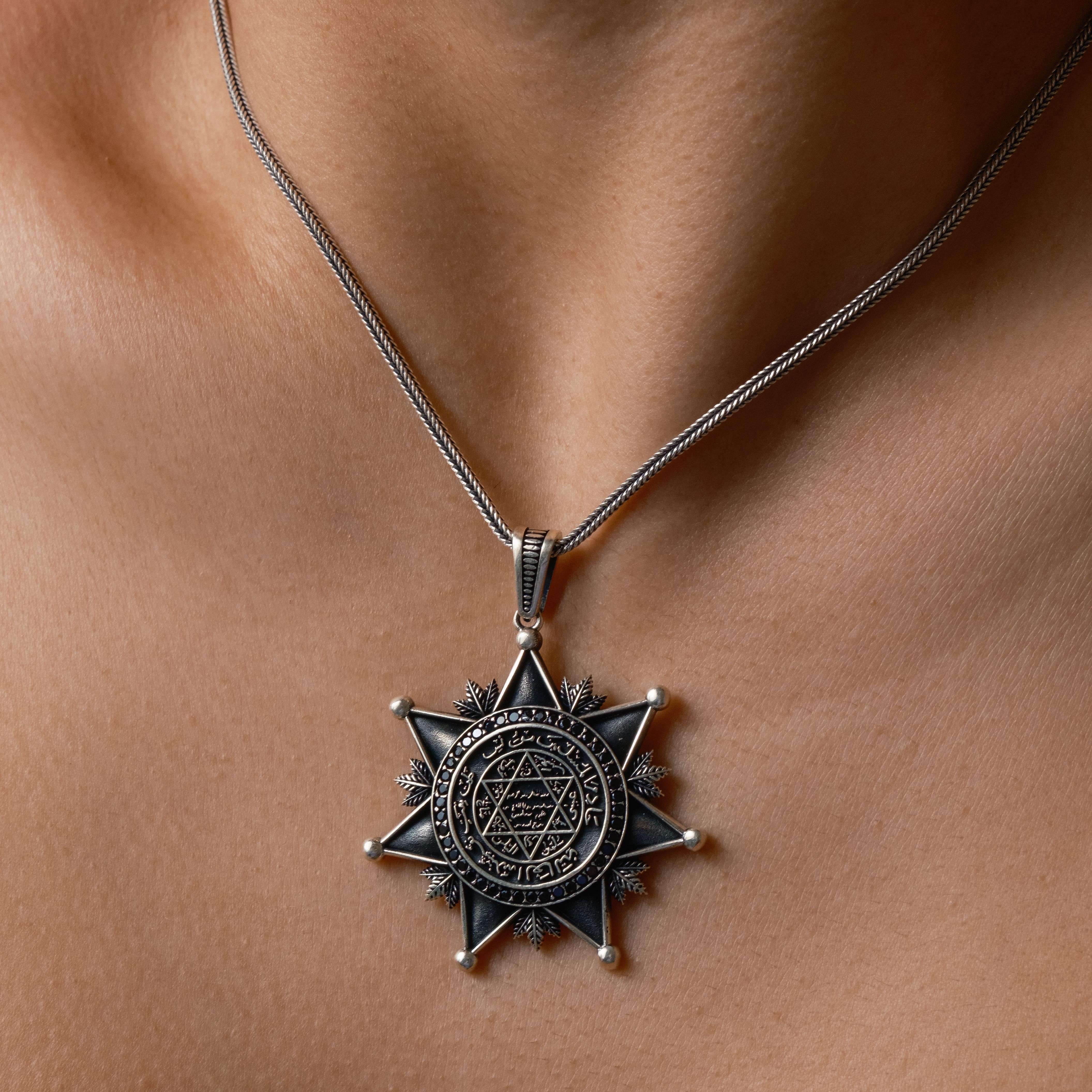 Yıldız Mühr-ü Süleyman 925 Ayar Gümüş Kolye