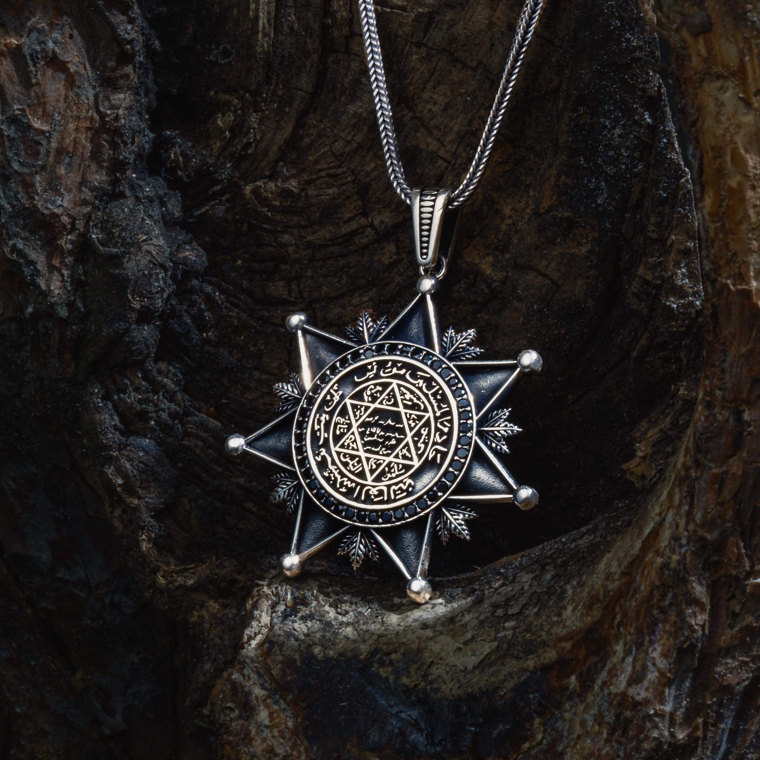 Yıldız Mühr-ü Süleyman 925 Ayar Gümüş Kolye