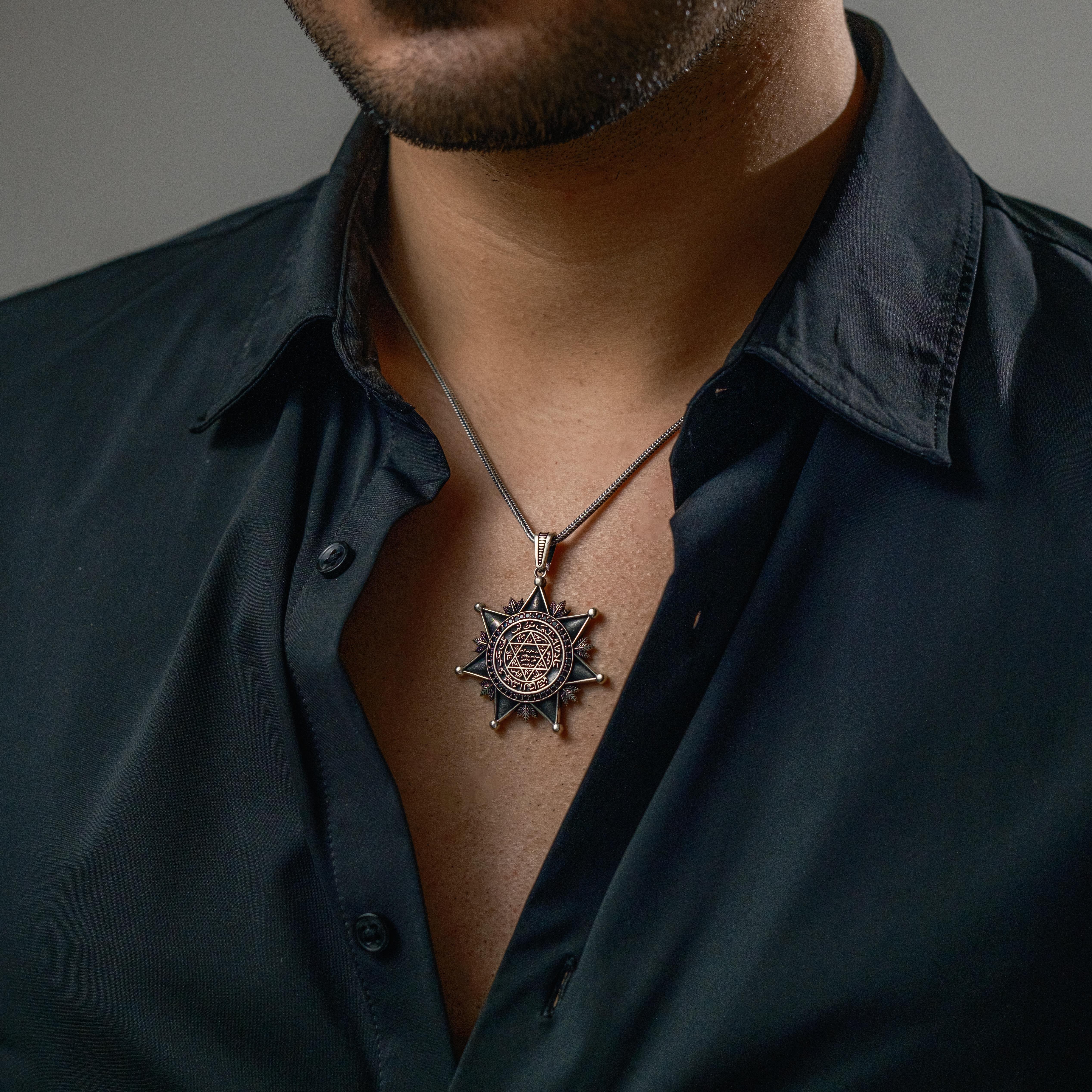 Yıldız Mühr-ü Süleyman 925 Ayar Gümüş Kolye