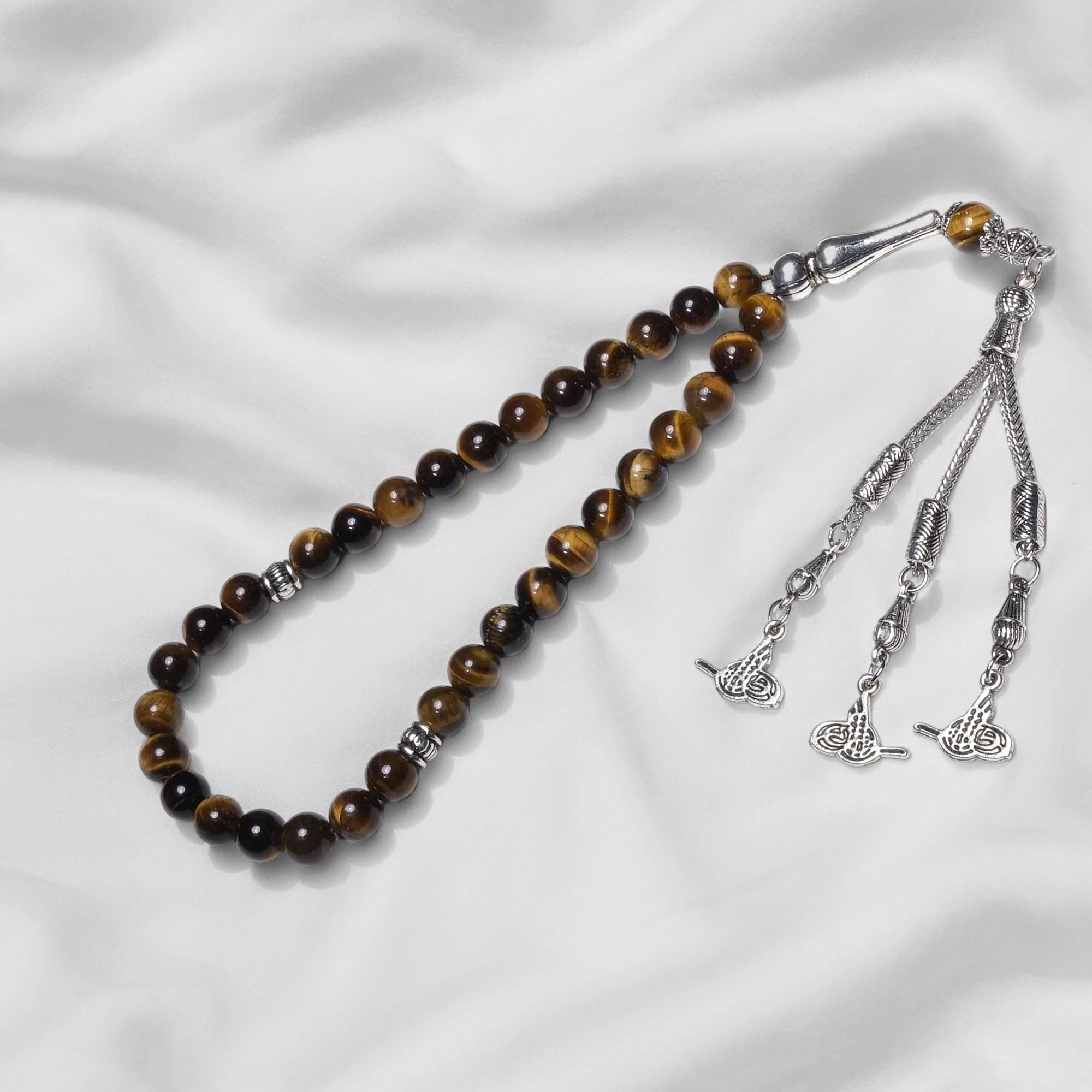 Yüksek Kalite Kaplan Gözü Taşı Tesbih