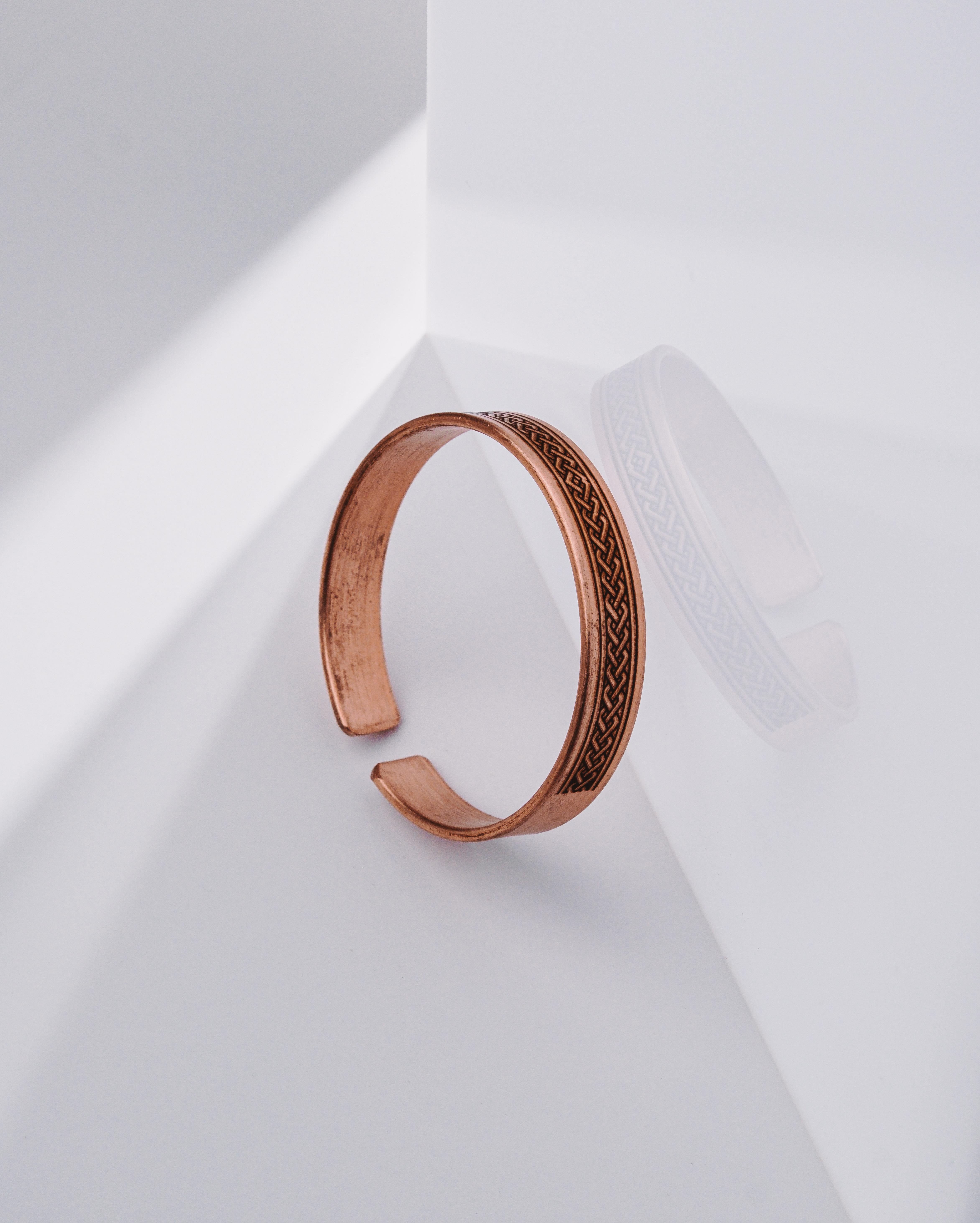 Birlik Yolu Motifli Bakır Bilezik