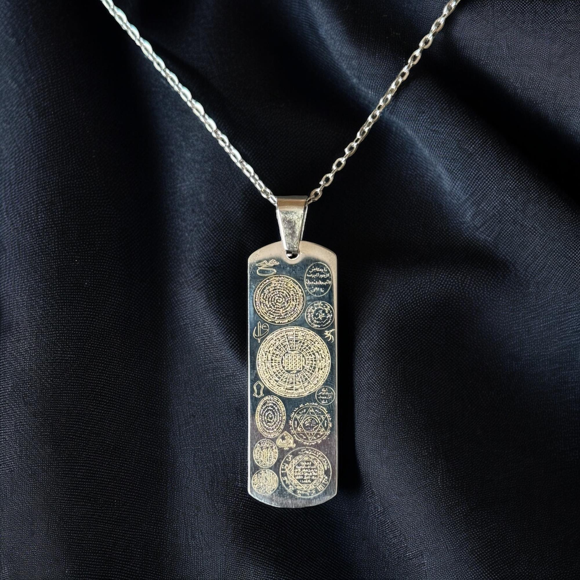 Dualı Gümüş Kaplama Titanyum Çelik Kolye (PASLANMAZ-KARARMAZ) +Tesbih Hediye!