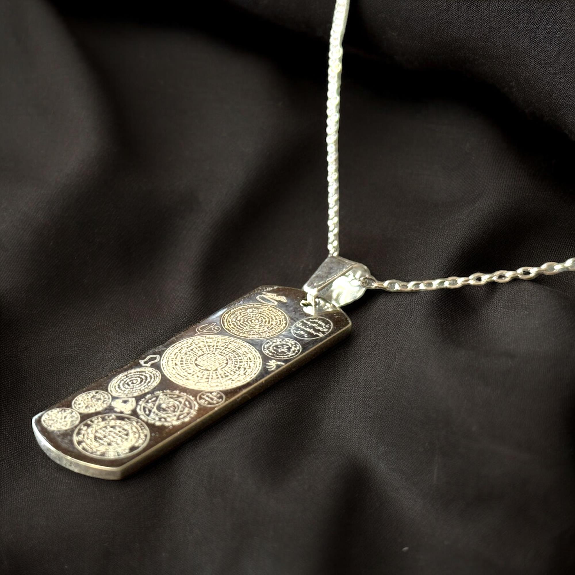 Dualı Gümüş Kaplama Titanyum Çelik Kolye (PASLANMAZ-KARARMAZ) +Tesbih Hediye!