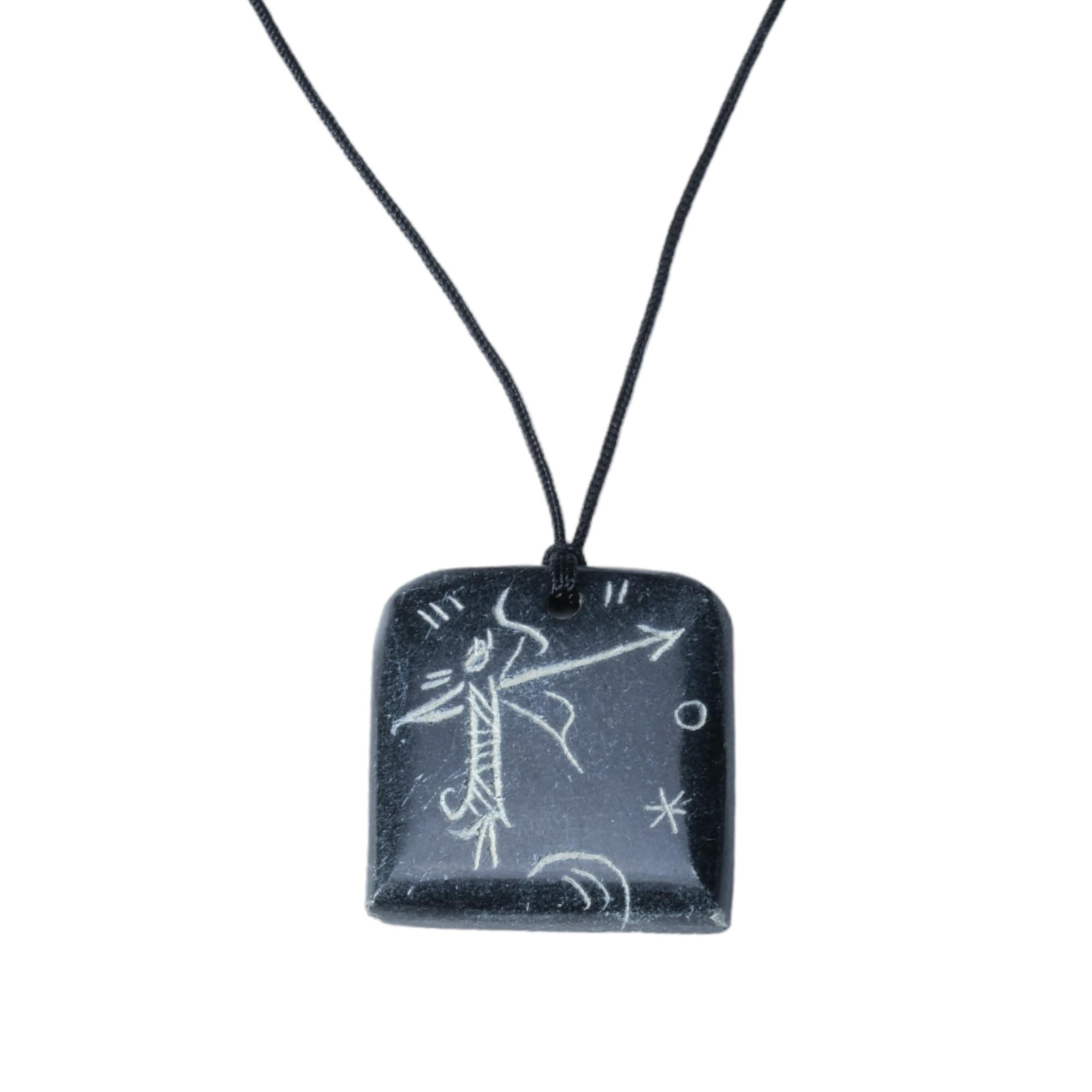 El Yapımı Serpantin Taşlı Yay Burcu Kolyesi