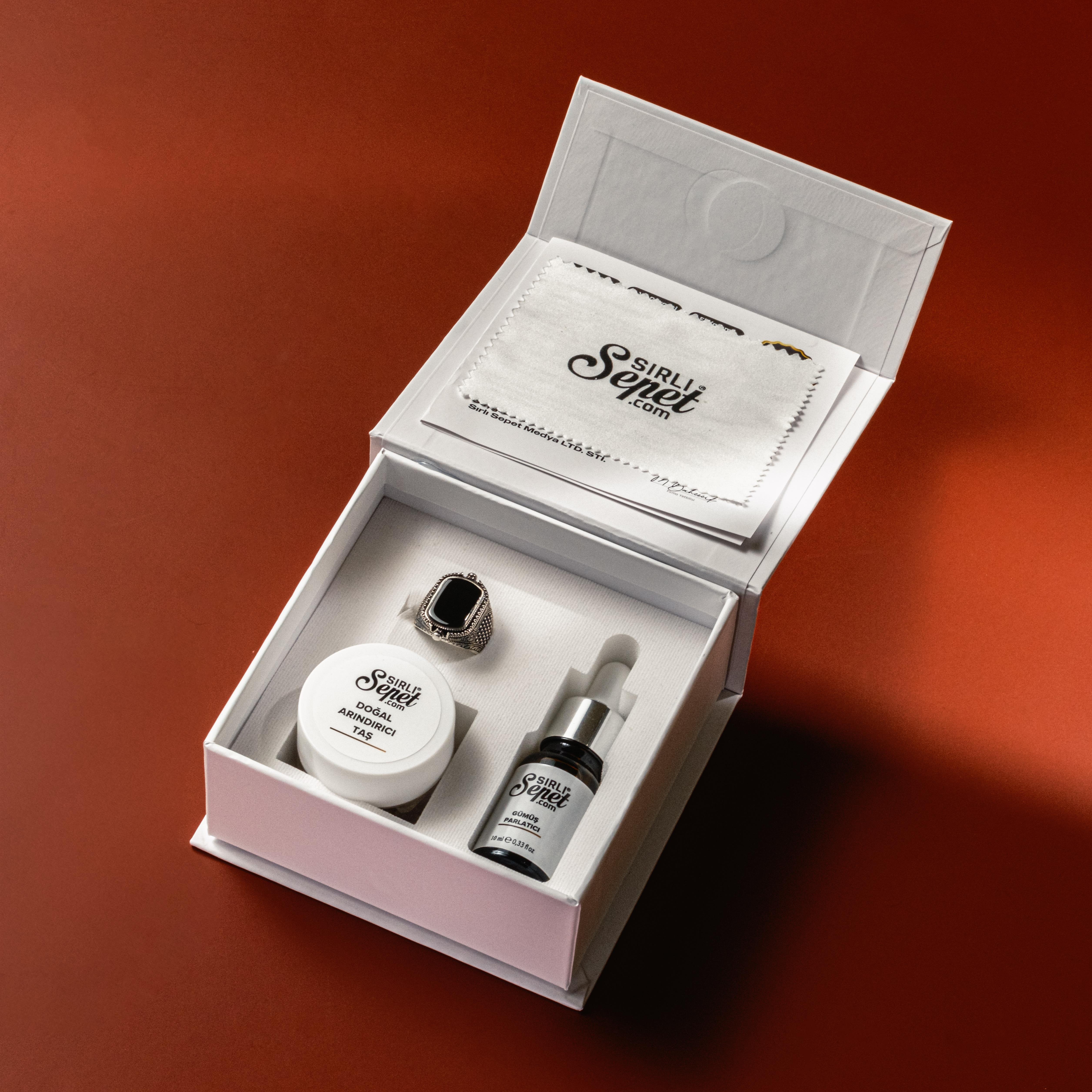 Süleyman Mührü Akik Taşı Dönebilen 925 Ayar Yüzük Koleksiyon (Premier Quality)