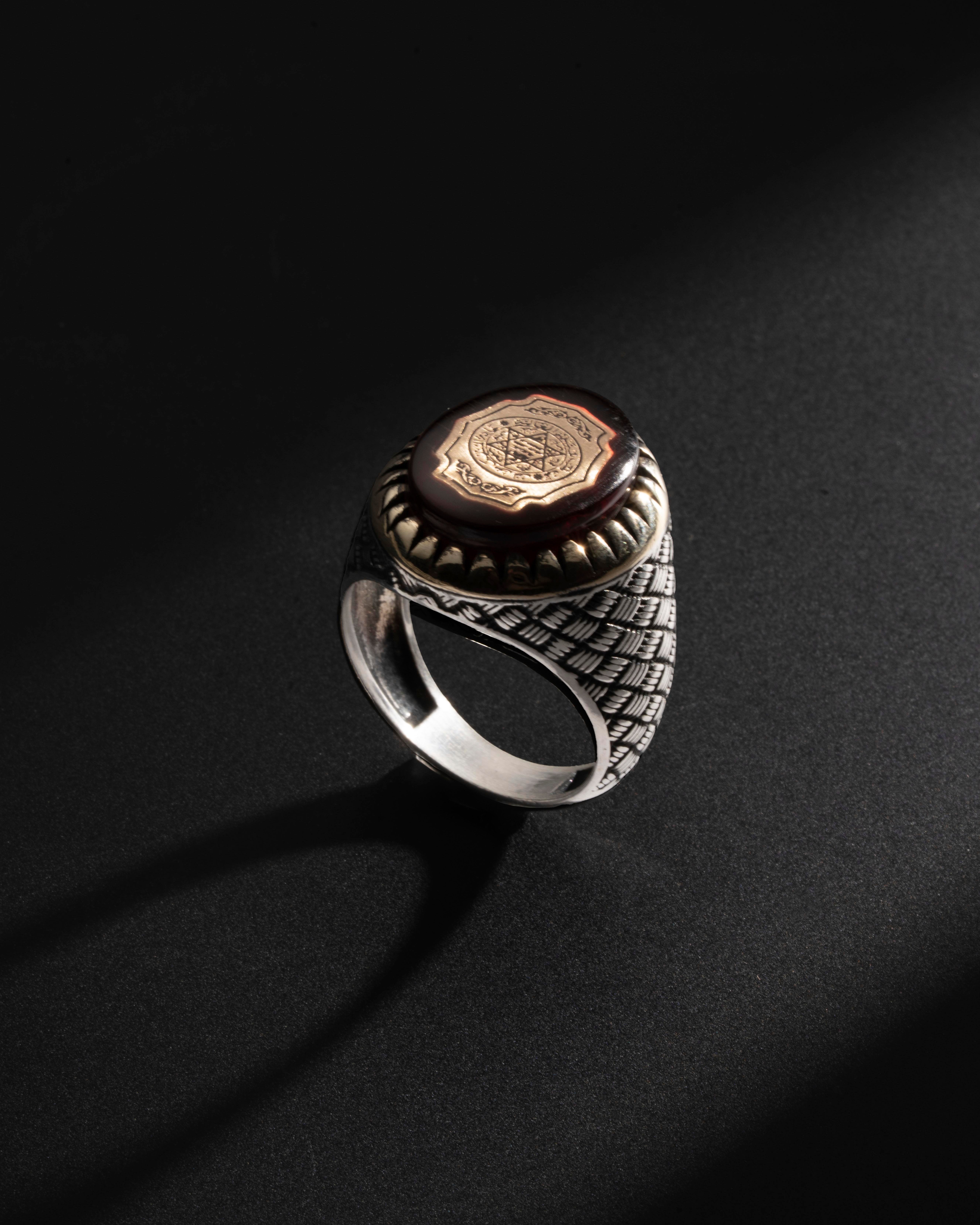 Süleyman'ın Mührü – Korunaklı Taç | 925 Ayar Gümüş Yüzük
