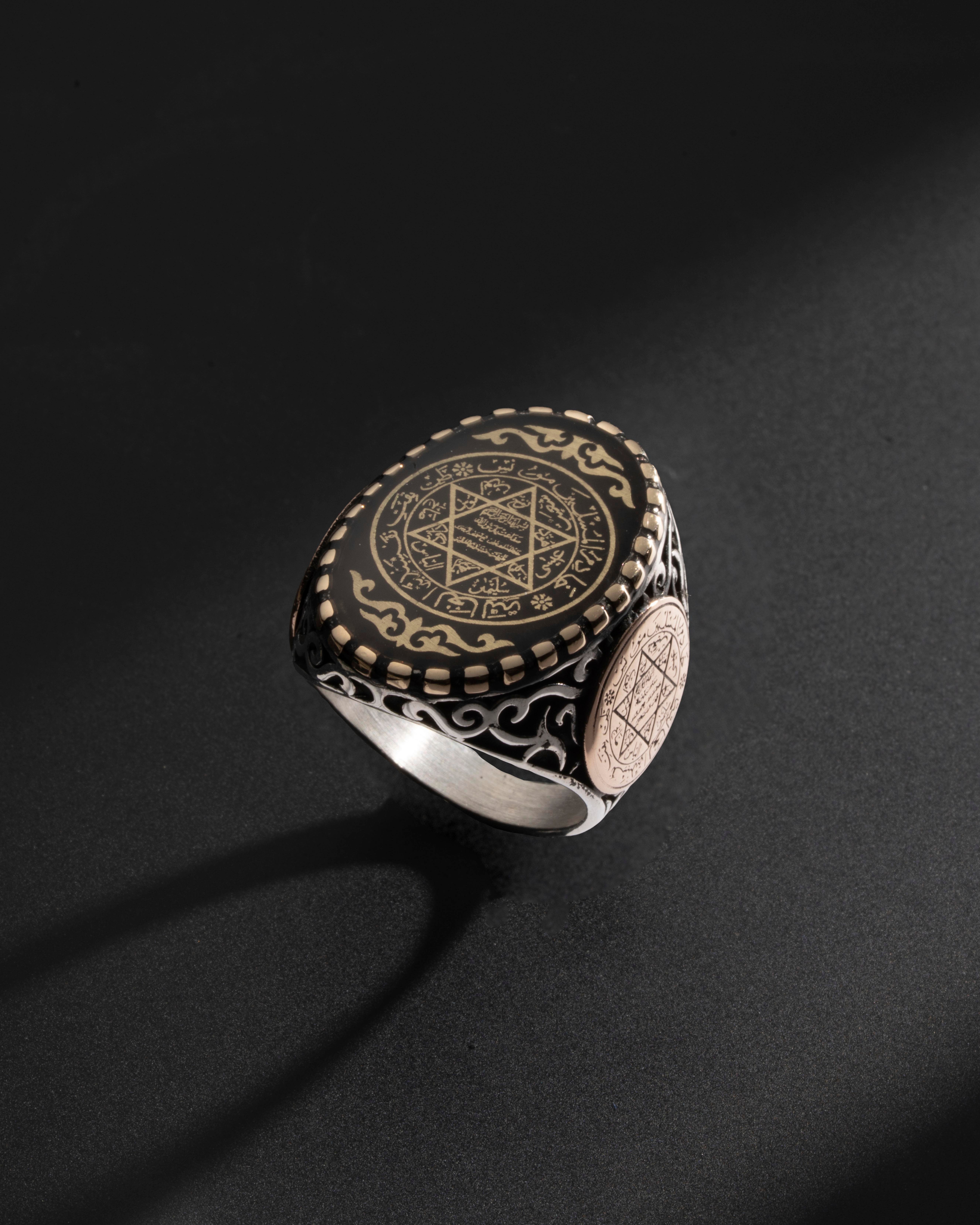 Süleyman'ın Mührü – Mavi Hüküm | 925 Ayar Gümüş Yüzük