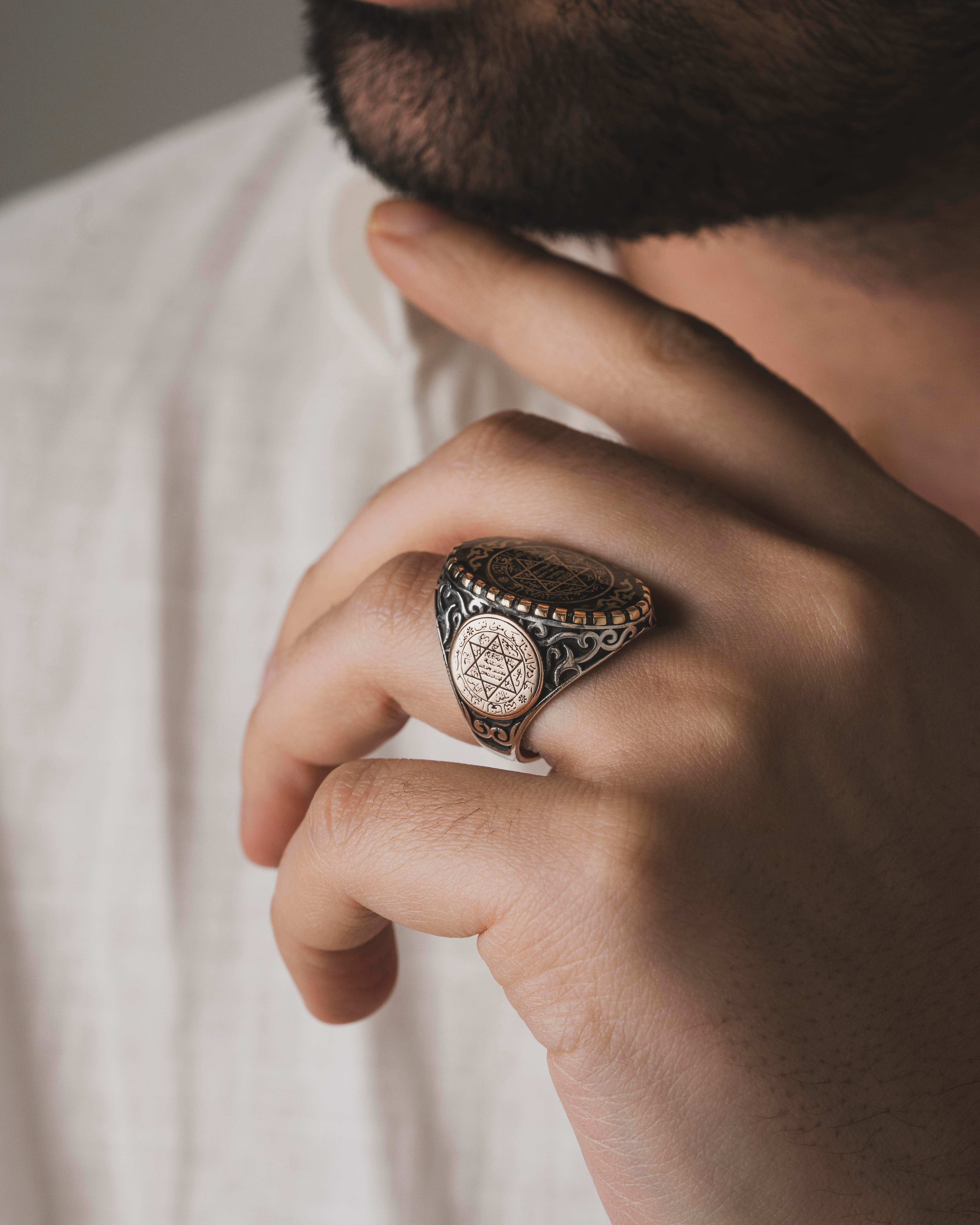 Süleyman'ın Mührü – Mavi Hüküm | 925 Ayar Gümüş Yüzük