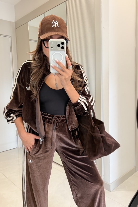 Adelina Kahve Kadife Marka Model Takım