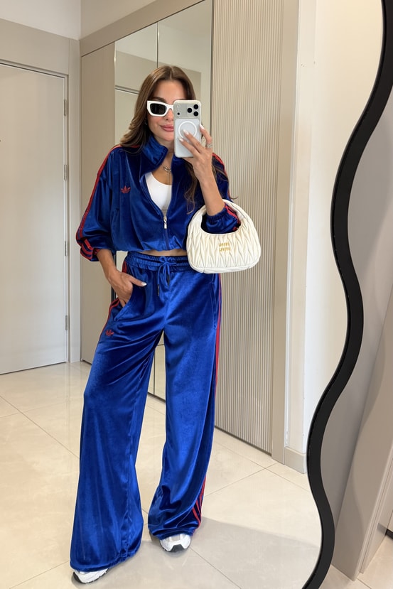 Adelina Lacivert Kadife Marka Model Takım
