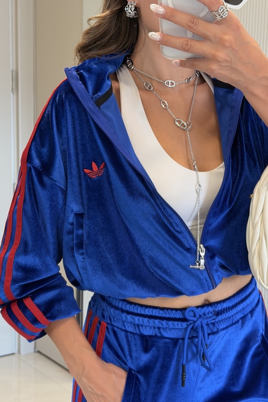 Adelina Lacivert Kadife Marka Model Takım