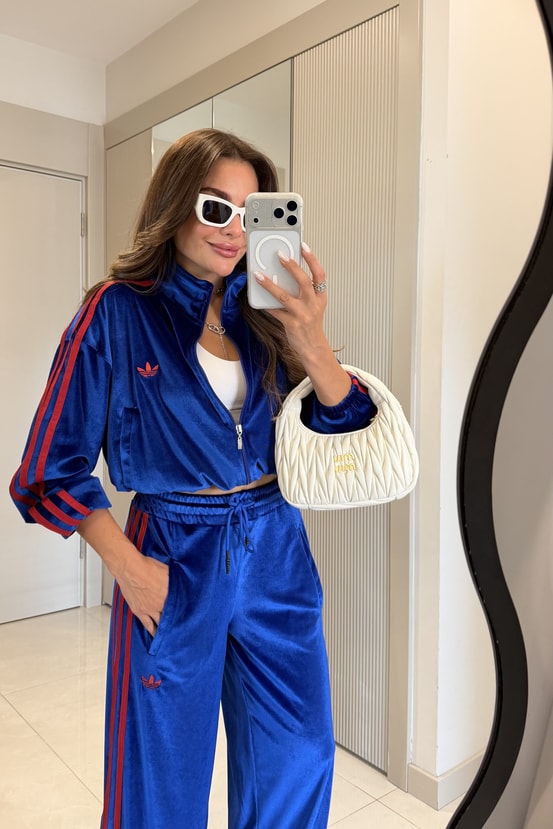 Adelina Lacivert Kadife Marka Model Takım