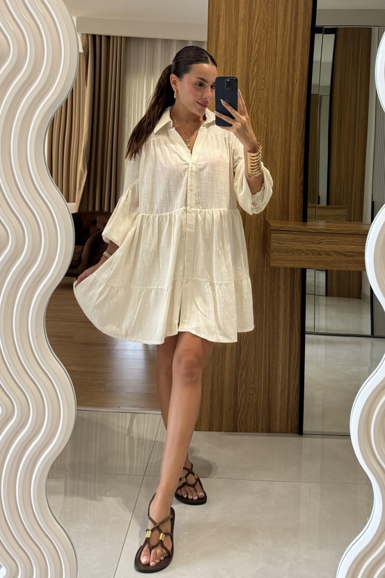 Armando Bej Gömlek Elbise