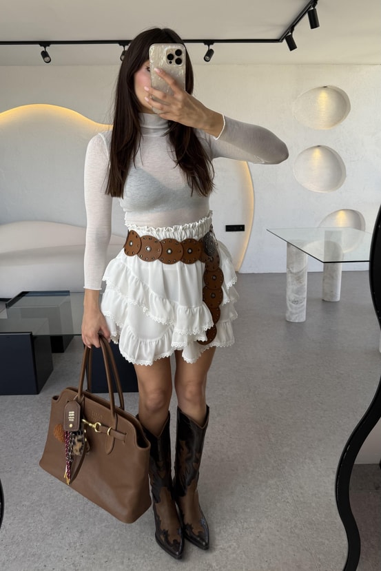 Avril Beyaz Transparan Basic Body