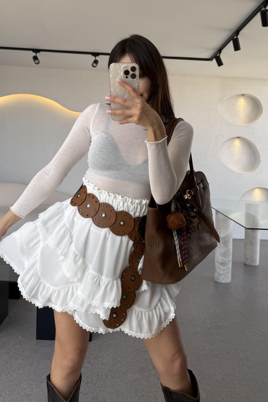 Avril Beyaz Transparan Basic Body