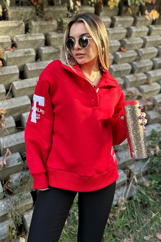 Bershka kırmızı sweat