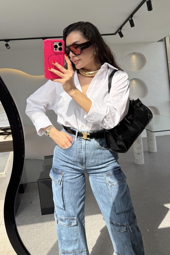 Breda Beyaz Basic Gömlek