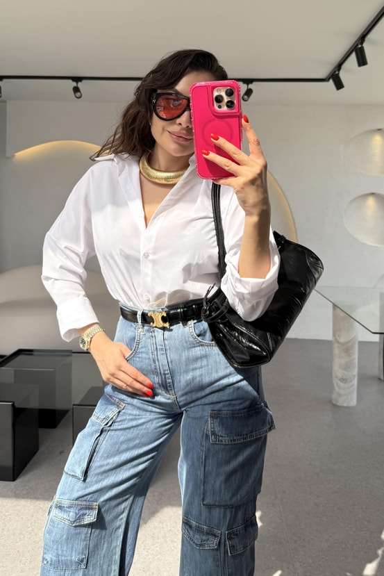 Breda Beyaz Basic Gömlek