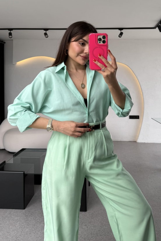 Breda Mint Basic Gömlek