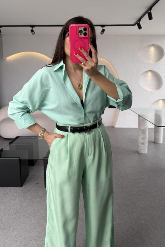Breda Mint Basic Gömlek