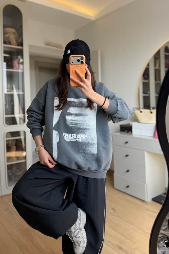 Casper Siyah Paraşüt Lastikli Pantolon
