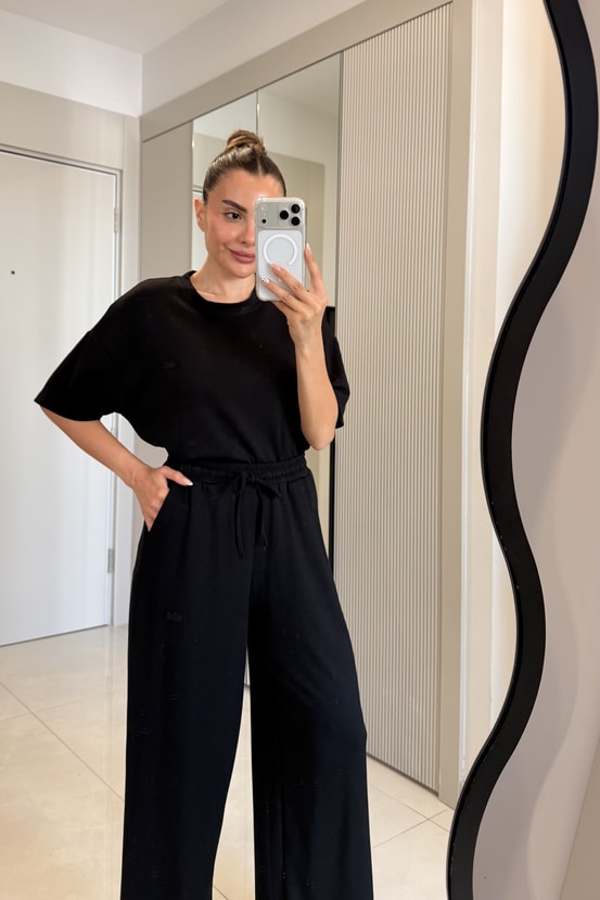 Crocod Siyah Marka Model Modal Takım