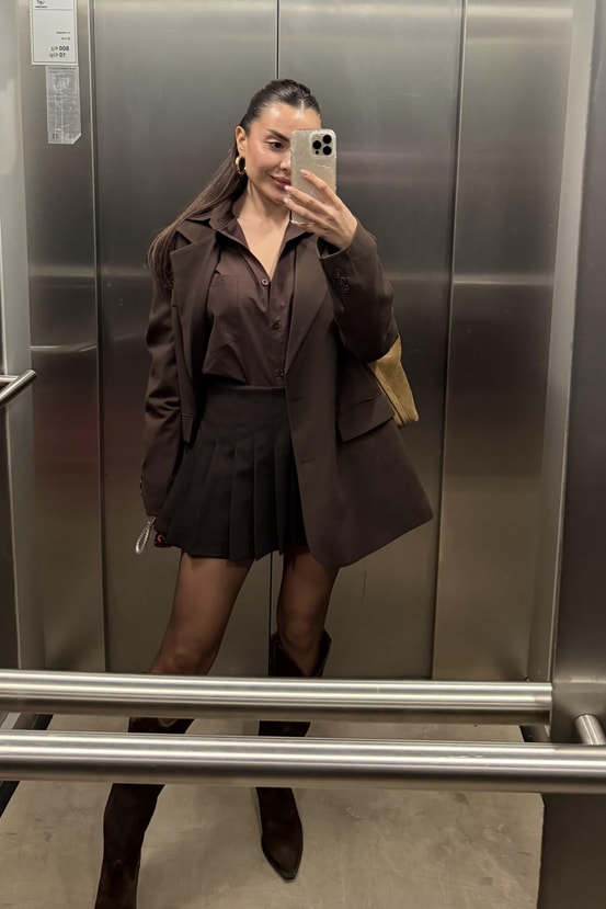 Dambia Acı Kahve Daddy Blazer Ceket 