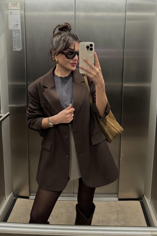 Dambia Acı Kahve Daddy Blazer Ceket 