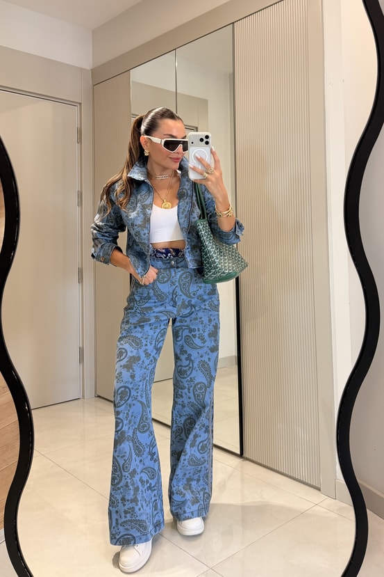 Diamond Mavi Desenli Marka Model Takım