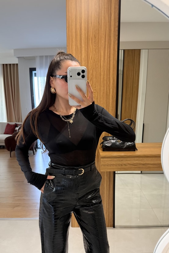 Faylin Siyah Transparan Body 