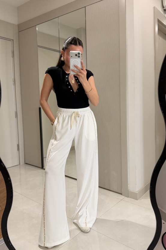 First Siyah Fitilli Dilvin Body
