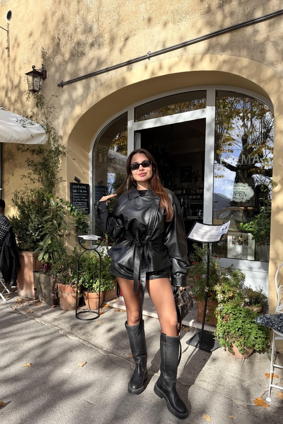 Italy Siyah Mini Şort