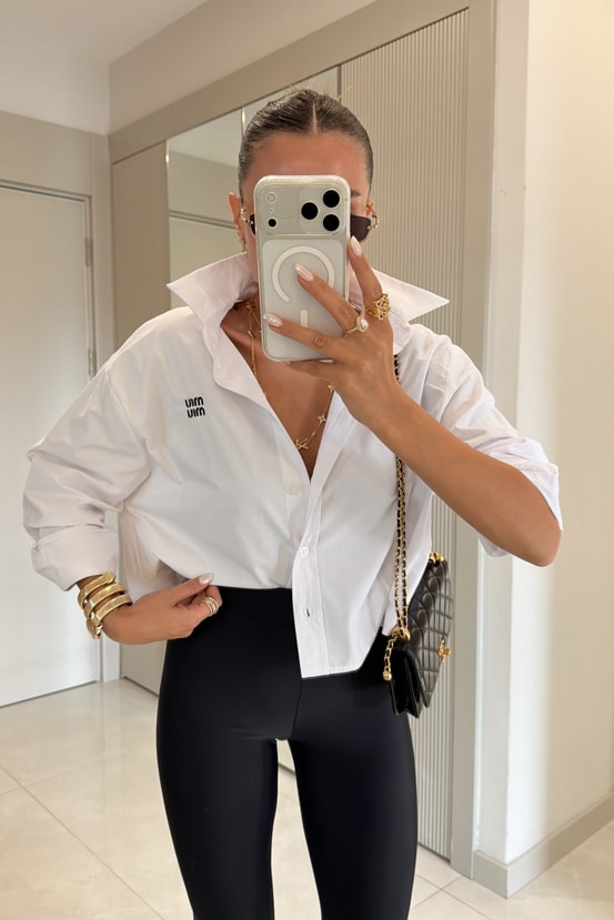 Katherina Beyaz Marka Model Poplin Gömlek
