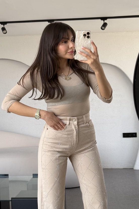 Kiev Krem Transparan Basic Bluz