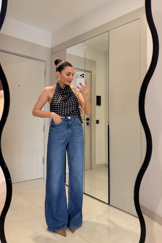 Kindy Darkblue Wide Leg Jean