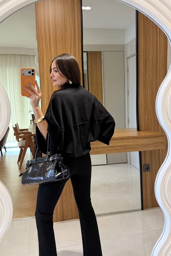 Lexus Siyah İki Parça Bolerolu Triko 