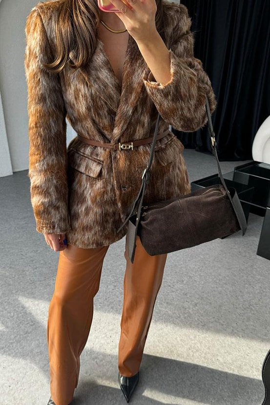 Luda Kürk Blazer Ceket