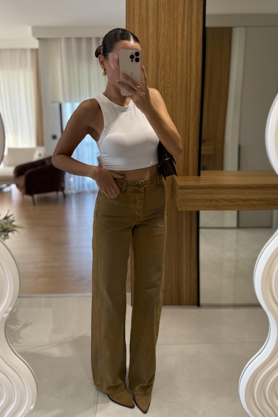 Minaj Hardal Yıkama Denim Takım