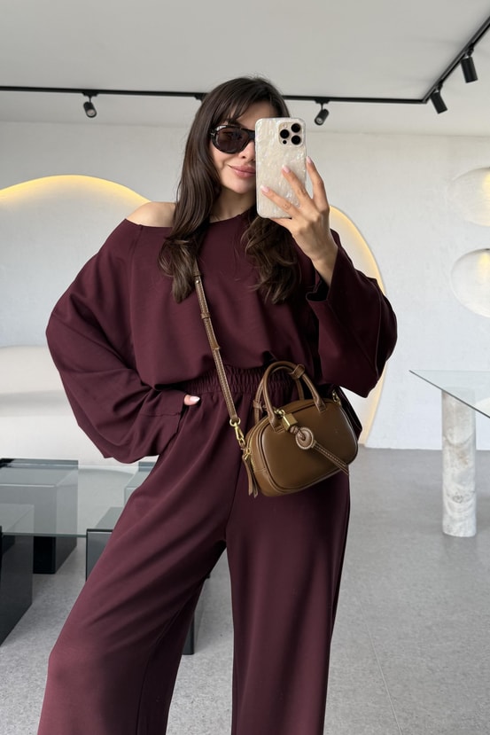 Moscow Bordo Premium Modal Takım
