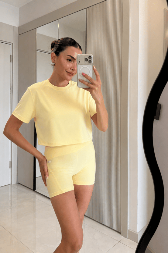 Ola Sarı Marka Model Spor Tshirt