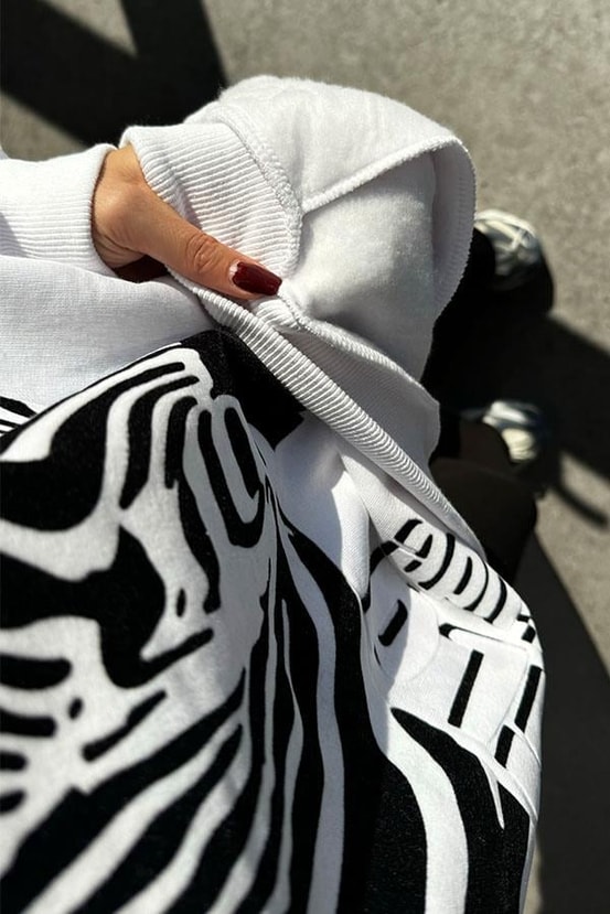 Pena Zebra Baskılı Sweat