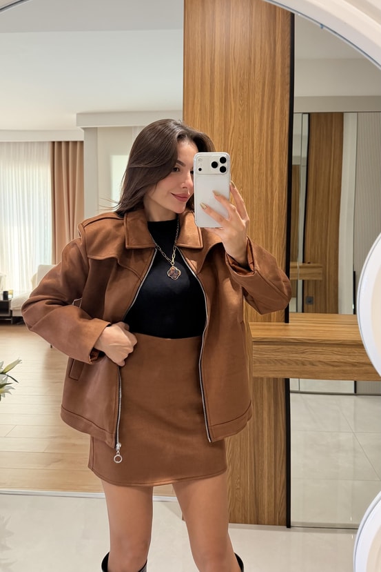 Range Kiremit Süet Takım