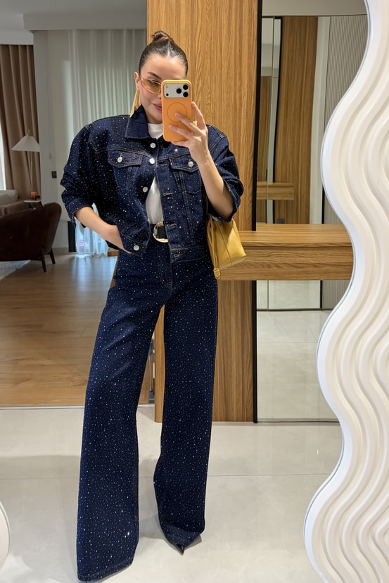 Romily Denim Full Taşlı Takım