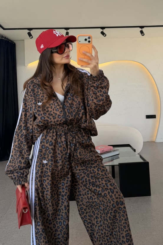 Romina Leopar Desen Şeritli Takım
