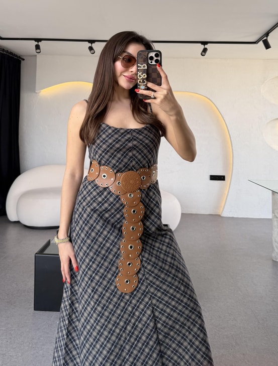 Round Taba Tokalı Bohem Kemer