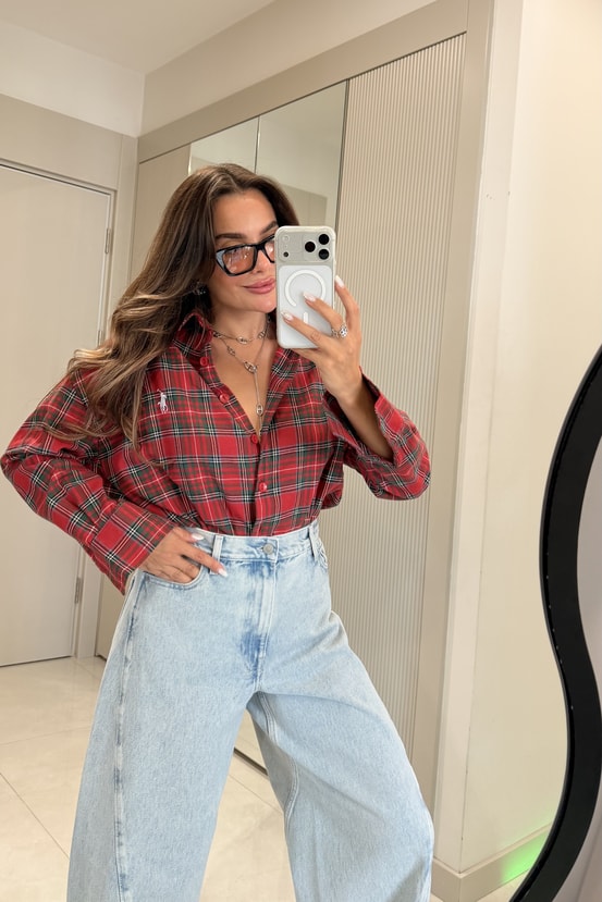 Royal Kırmızı Ekose Marka Model Gömlek