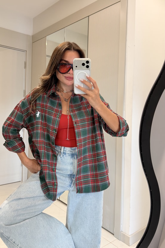 Royal Yeşil Ekose Marka Model Gömlek