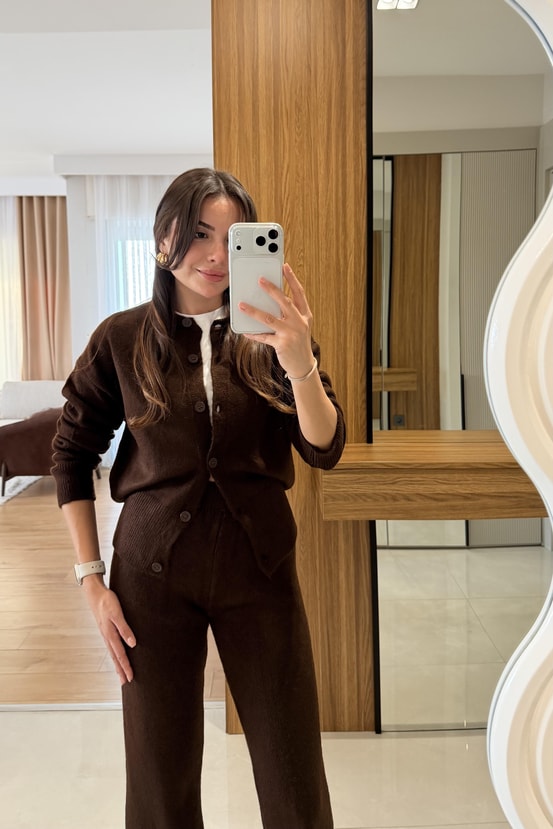 Sion Kahve İkili Triko Takım